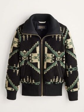 Pendleton women’s foxglove Range  Fleece Bomber Jacket size medium
